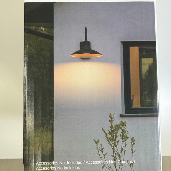 Lutec 12" Barnlight Outdoor Wall Light black/copper, Dusk to dawn - Picture 4 of 8